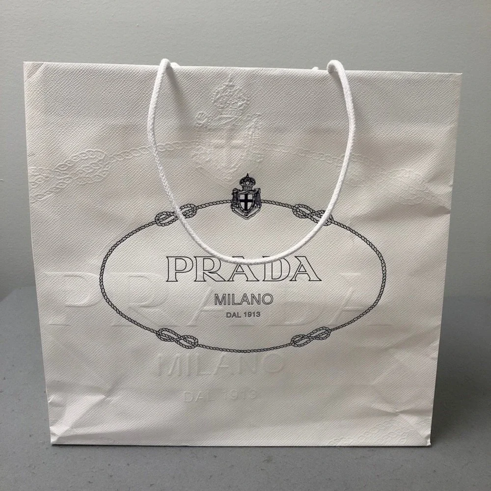 Prada Packaging Set OS Black White Authentic Luxury Storage Accessories 10x12x4
